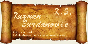 Kuzman Surdanović vizit kartica